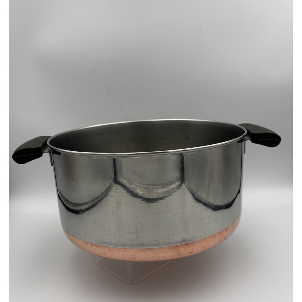 Revere Ware Stainless Copperclad Bottom 4 1/2 Qt Stock Pot 236397 Vintage EUC